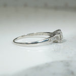 Pretty Palladium OEC Diamond Engagement Ring