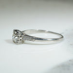 Pretty Palladium OEC Diamond Engagement Ring