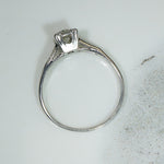 Pretty Palladium OEC Diamond Engagement Ring