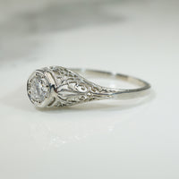 Lacy Filigree Old European Diamond Ring