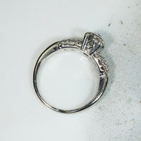 Classic 1940's White Gold Engagement Ring