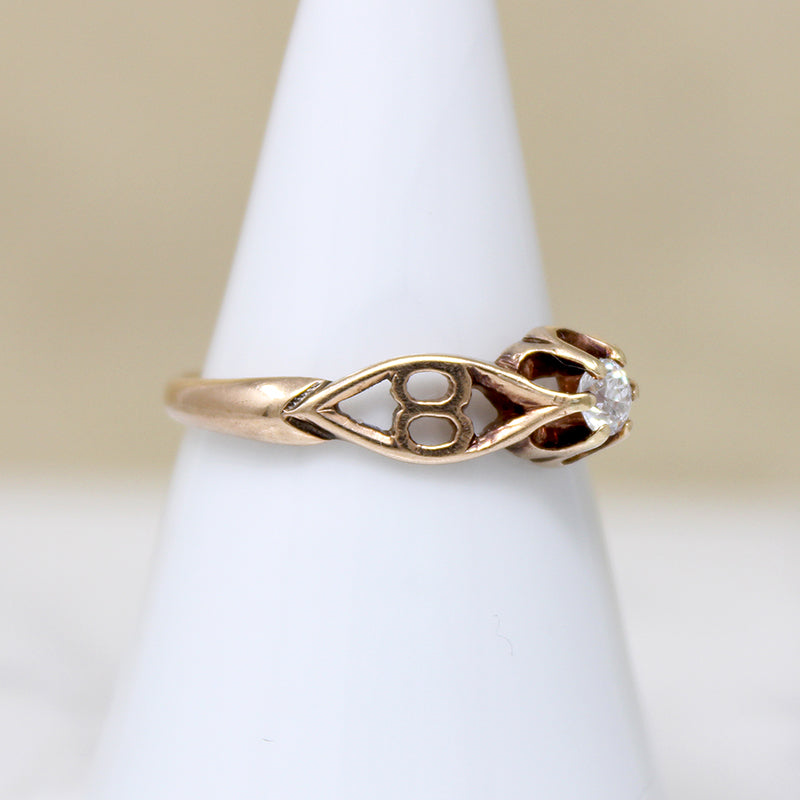 Crazy Eights Old Mine Cut Diamond Belcher Ring