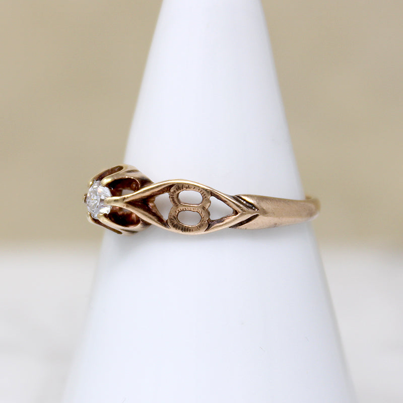 Crazy Eights Old Mine Cut Diamond Belcher Ring