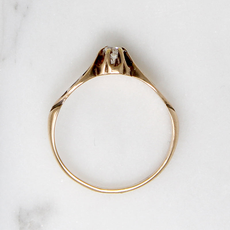 Crazy Eights Old Mine Cut Diamond Belcher Ring