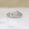 Romantic 1940s Diamond & White Gold Ring 