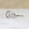 Romantic 1940s Diamond & White Gold Ring 