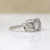 Romantic 1940s Diamond & White Gold Ring 