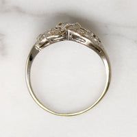 Romantic 1940s Diamond & White Gold Ring 