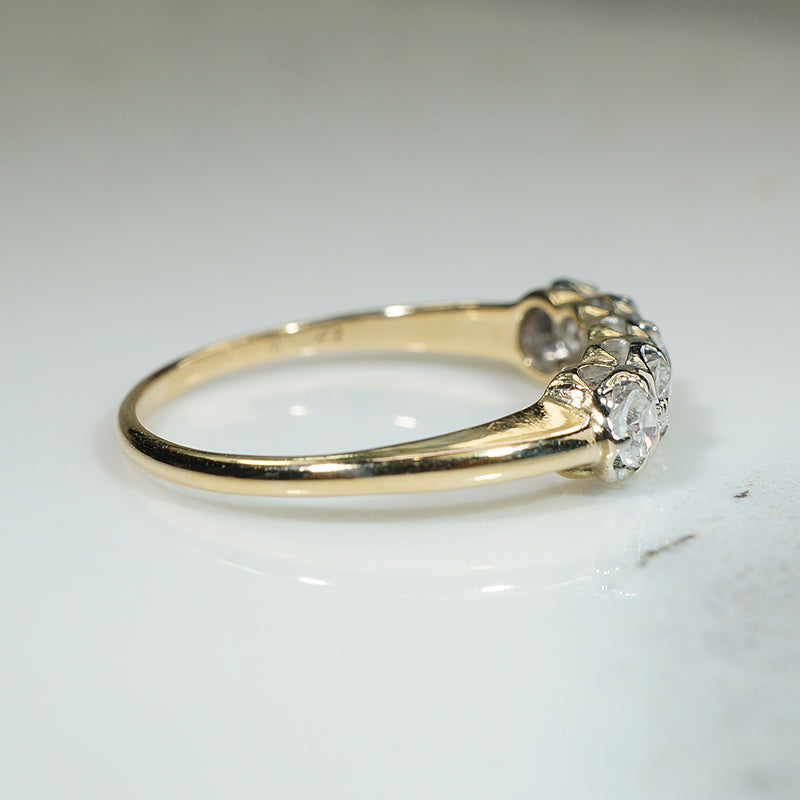 Super Sparkle Vintage 2-Tone Diamond Band