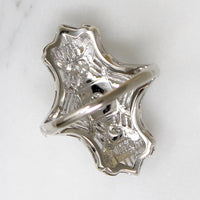 Striking Diamond & White Gold Filigree Knuckle Ring