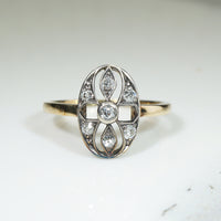 Stunning Art Nouveau Mine Cut Diamond Ring