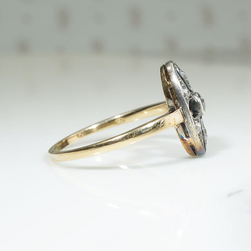 Stunning Art Nouveau Mine Cut Diamond Ring