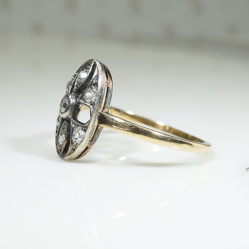 Stunning Art Nouveau Mine Cut Diamond Ring