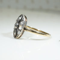 Stunning Art Nouveau Mine Cut Diamond Ring