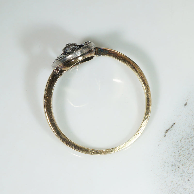 Stunning Art Nouveau Mine Cut Diamond Ring