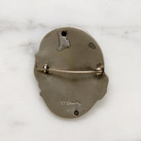 Sensual Art Nouveau Sterling Silver Brooch 