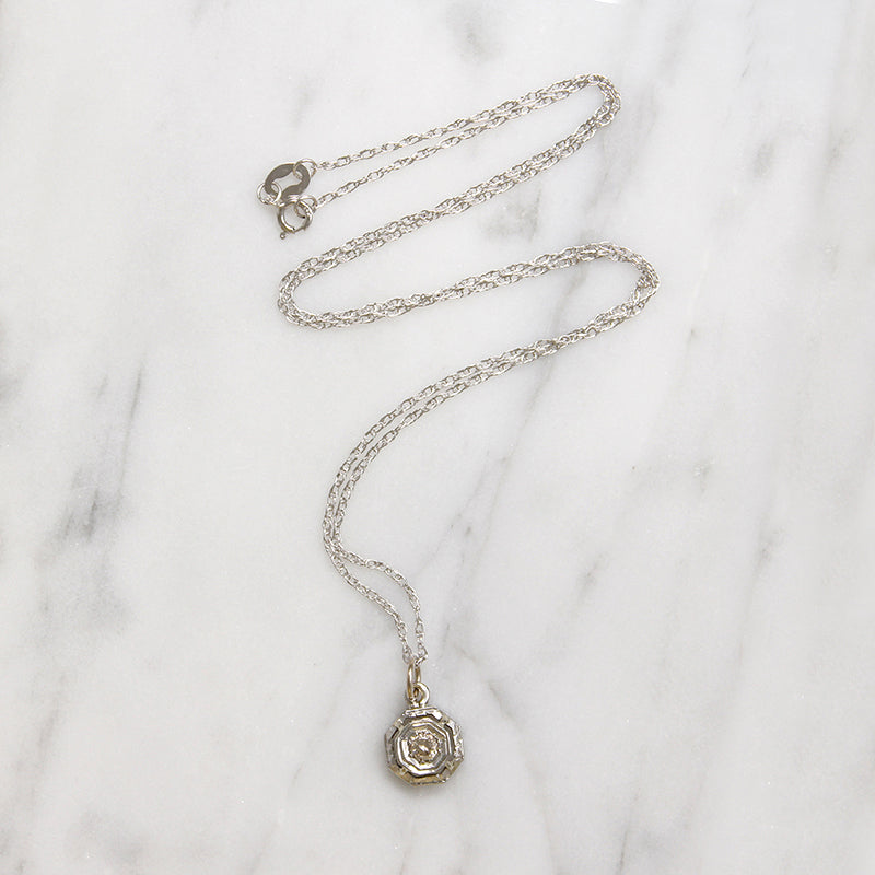 Octagonal Art Deco Diamond Pendant
