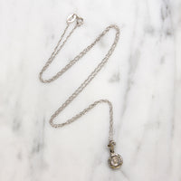 Art Deco Diamond & White Gold Octagon Pendant