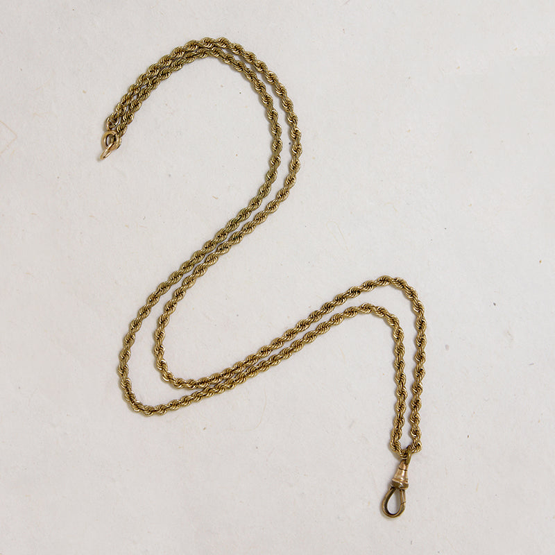 Antique Twisted Rope Chain with Removeable Hook