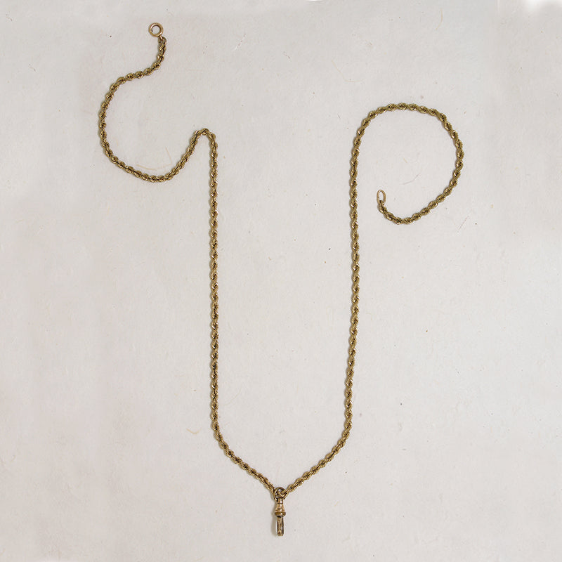 Antique Twisted Rope Chain with Removeable Hook