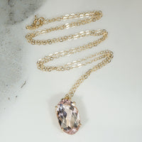 Peachy Pink Morganite Pendant