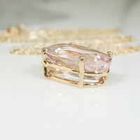 Peachy Pink Morganite Pendant
