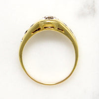 Chic Modernist Diamond & 18k Engagement Ring