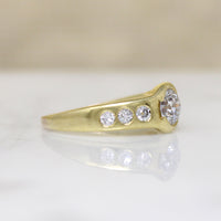 Chic Modernist Diamond & 18k Engagement Ring
