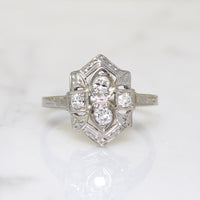 Charming Art Deco Diamond & White Gold Ring