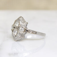 Charming Art Deco Diamond & White Gold Ring