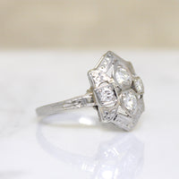 Charming Art Deco Diamond & White Gold Ring