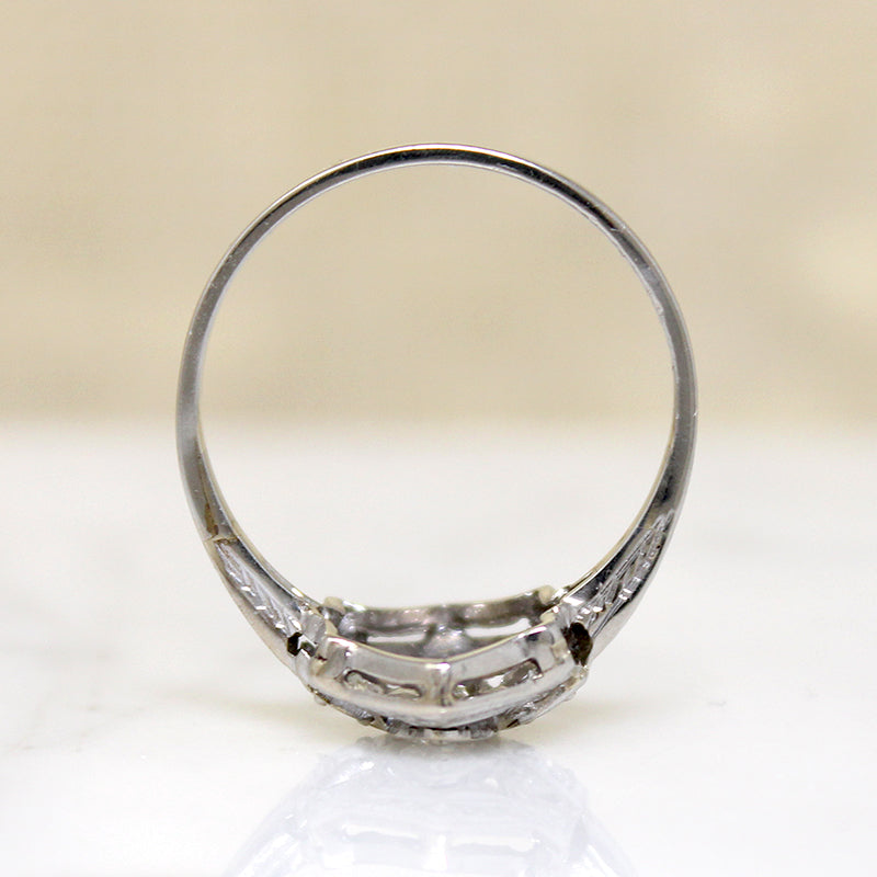 Charming Art Deco Diamond & White Gold Ring