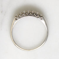 Crisp Retro Double Row Diamond & Platinum Band