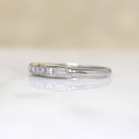 Baguette & Round Diamonds in Platinum Retro Band