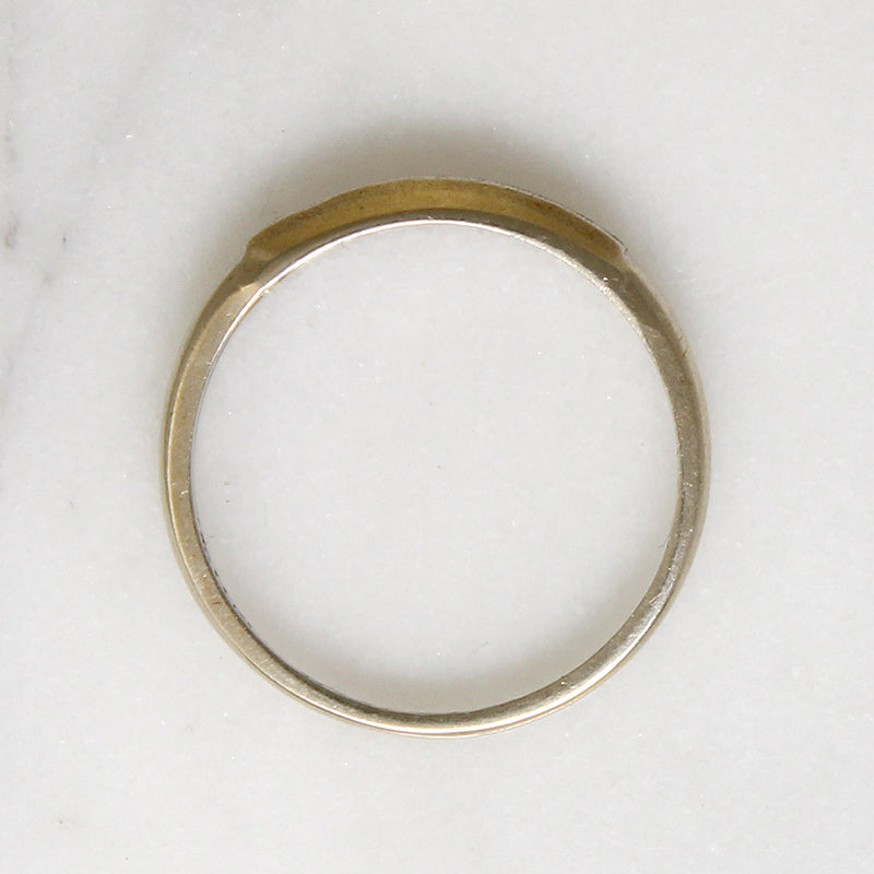 Sleek & Slender Diamond Band with Tiny Engraved Flowers