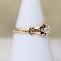 Classic Victorian Diamond Buttercup Solitaire Ring