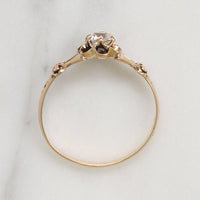 Classic Victorian Diamond Buttercup Solitaire Ring