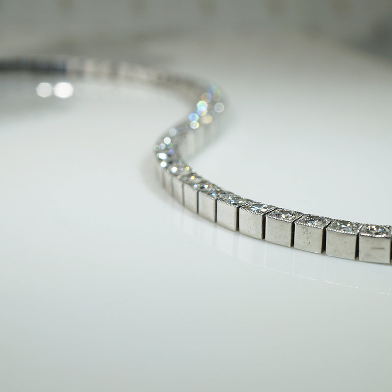 Simply Stunning 1950s Platinum Diamond Bracelet