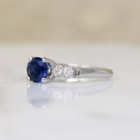 Heirloom Sapphire & Diamond Engagement Ring