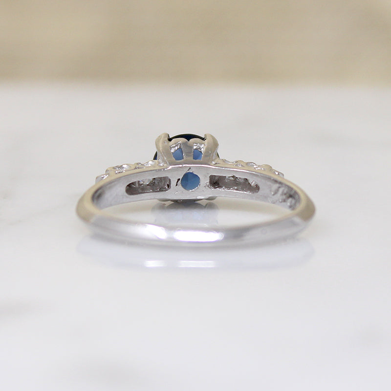 Heirloom Sapphire & Diamond Engagement Ring