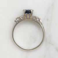 Heirloom Sapphire & Diamond Engagement Ring
