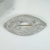 Belle Epoch Beauty Platinum and Rose Cut Diamond Brooch