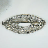 Belle Epoch Beauty Platinum and Rose Cut Diamond Brooch
