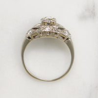 Diamonds & Flowers Romantic 1930s Engagement Ring