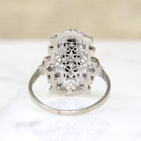 Enchanting Diamond & White Gold Filigree Knuckle Ring