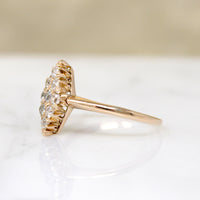 Fierce Little Old Mine Cut Diamond Navette Ring
