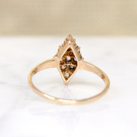Fierce Little Old Mine Cut Diamond Navette Ring
