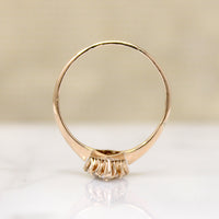 Fierce Little Old Mine Cut Diamond Navette Ring