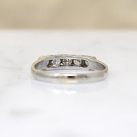 Sparkling Five Diamond & Platinum Wedding Band