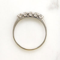 Sparkling Five Diamond & Platinum Wedding Band
